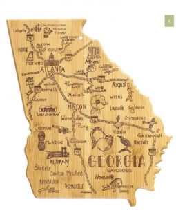 Sensational Georgia Shaped Laser Engraved Cutting Board with Charcuterie Option ($40 & Up)